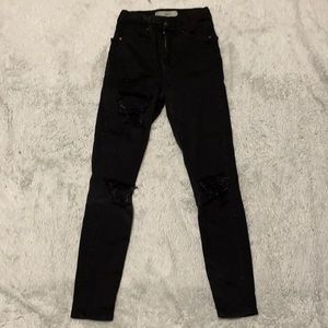 Topshop Black high rise skinny jeans